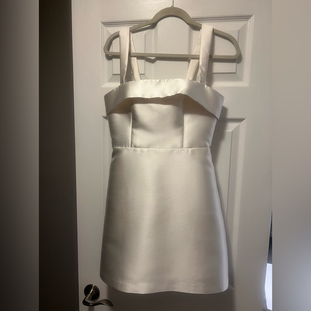 BHLDN Elegant White Satin Dress